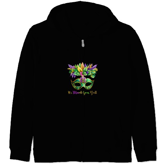vintages Mardi Gras Louisiana Funny Festival Party Outfits Zip Hoodies