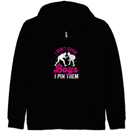 Womens Funny Wrestling Lover Graphic for Women and Girls Wrestler Zip Hoodies
