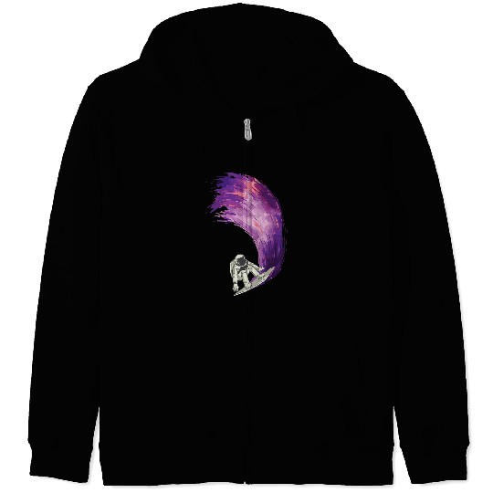 Surf Life Space Surfer Hang Loose Funny Surfing Design Great Surfer Zip Hoodies