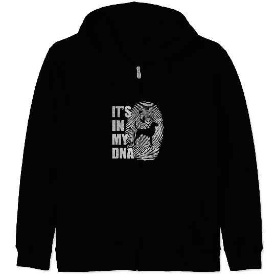 Funny English Foxhound DNA Dog Mom Dad Dog Lover Zip Hoodies