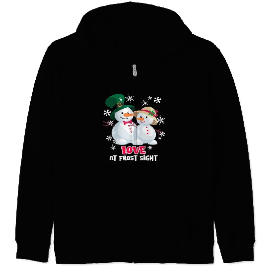Love at Frost sight Let it Snow Graphic for Snow lovers 484 Zip Hoodies