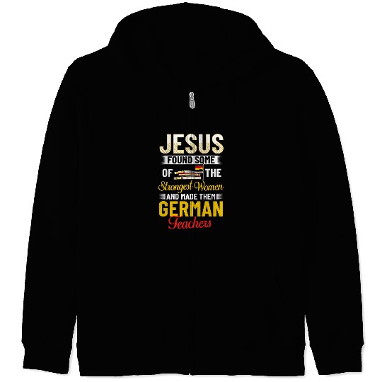 German Teacher Germany Flag Language Lesson Student 14 Zip Hoodies