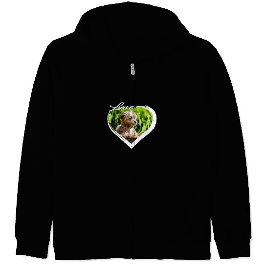 Poodles Maltipoo Poodle Maltese White Black Brown Puppy Dog Lover Poodle dog Zip Hoodies