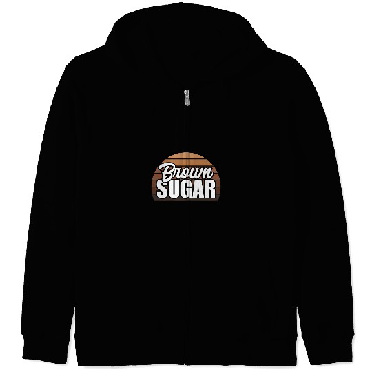 Black History Month Black Queen Afro Women Brown Sugar Zip Hoodies