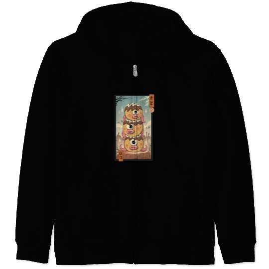 Monster Takoyaki in Edo Zip Hoodies