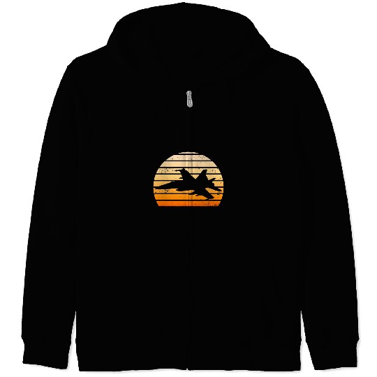 Retro vintages Pilot Fighter Jet 3 Zip Hoodies