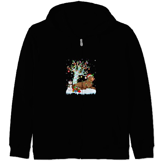 Sea Lion Gift xmass Element Tree Lighting Sea Lion Christmas 34 Zip Hoodies