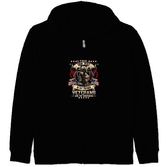 Christian I Took A DNA Test GOD Is My Father Veterans Are My Brother 8 Christ Zip Hoodies