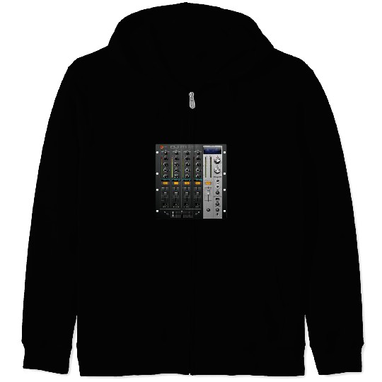 Electronic Musician Modern Music Producer Electric Mixer Zip Hoodies