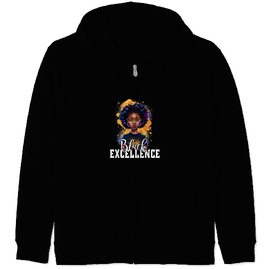 Black Excellence African Pride Black History Month 3 Zip Hoodies