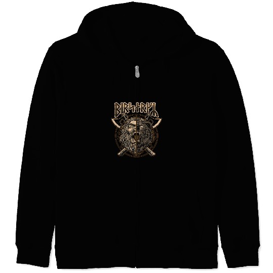 Funny Bear Viking Berserker Norse Pagan Bear Warrior Runes Cute Bears Zip Hoodies