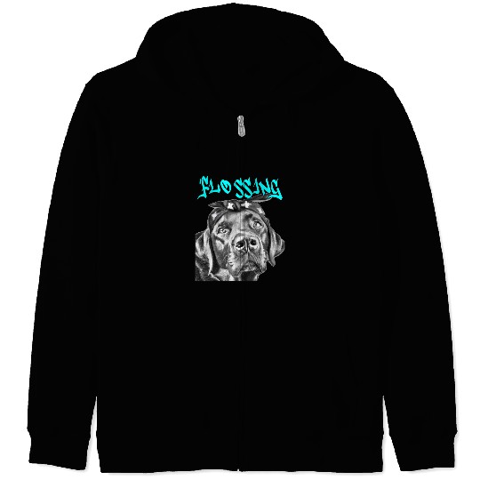 Labrador Lab Dog East coast rappers HIP HOP fashion Labrador Retriever Zip Hoodies