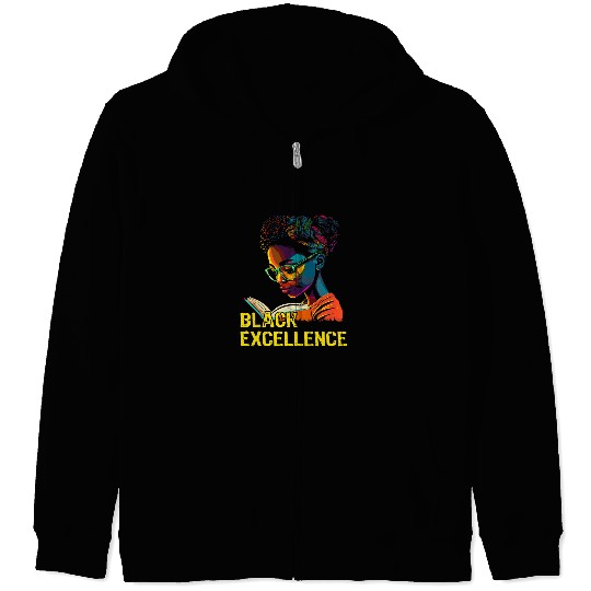 Black Excellence African Pride History Month Zip Hoodies