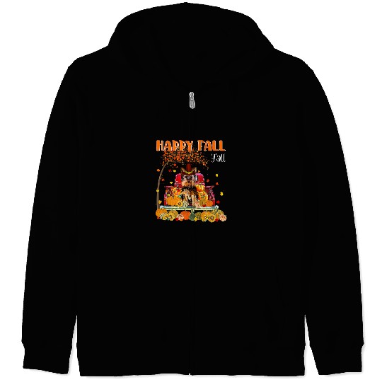 Yorkie Dog Autumn Fall Pumpkin Truck Mappe Thanksgiving304 Zip Hoodies