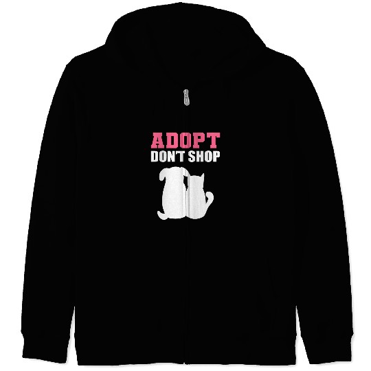 Adopt dont Shop Veterinarian Zip Hoodies