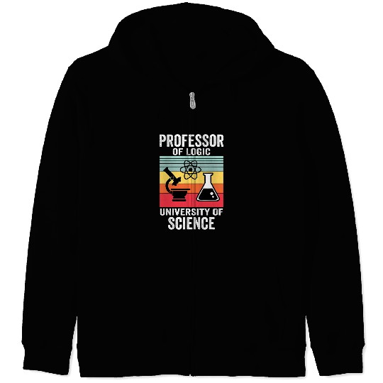 Professor of Logic at the University of Science Syllogistic 4 Zip Hoodies