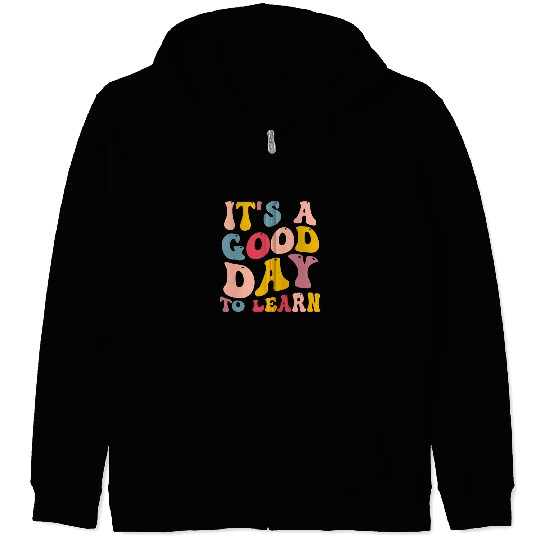 Retro A Good Days To Learn Elementary Teacher Life Zip Hoodies