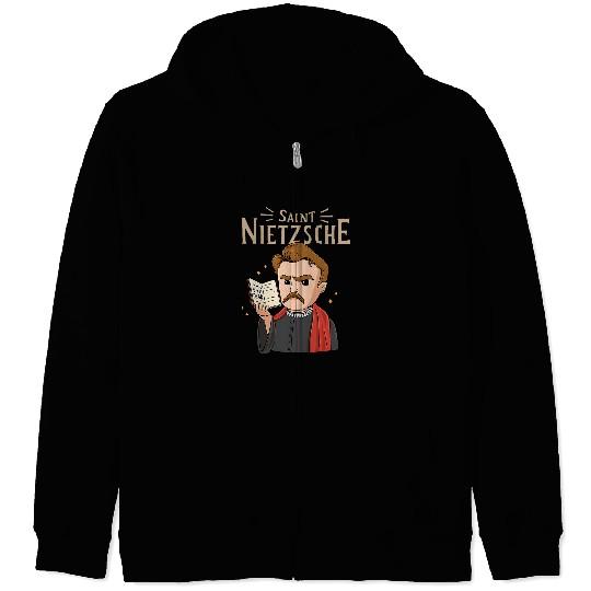 Saint Nietzsche Design for a Philosophy Student Zip Hoodies
