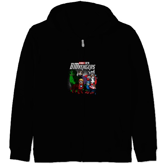 Super Bernese Mountain BMvengers Assemble Dog Lovers Appearl Zip Hoodies