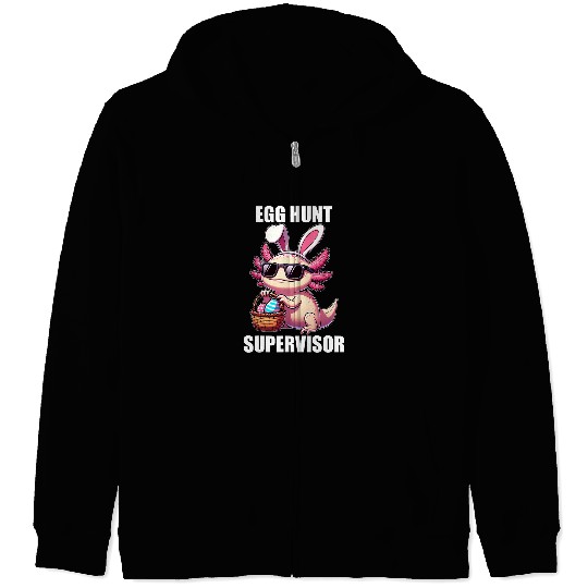 Egg Hunt Supervisor Easter Egg Hunting Party Funny Mom Dad 4 Zip Hoodies