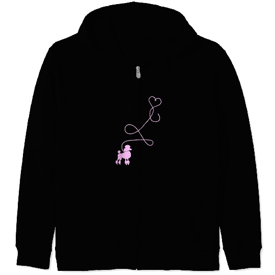 Poodles Retro Poodle Skirt 1950s Sock Hop Costume 50s Theme Dog 219 Poodle dog Zip Hoodies