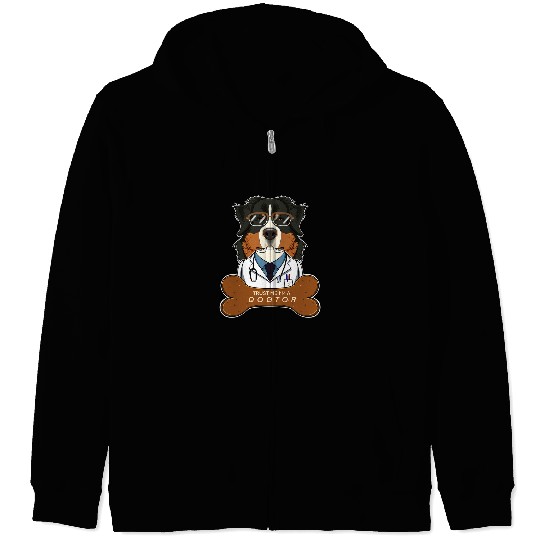 Trust Me Im A Dogtor Veterinary I Funny Bernese Mountain Dog Zip Hoodies