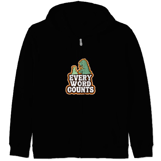 Every Word Counts Speech Language Pathologist Speech Therapy Zip Hoodies