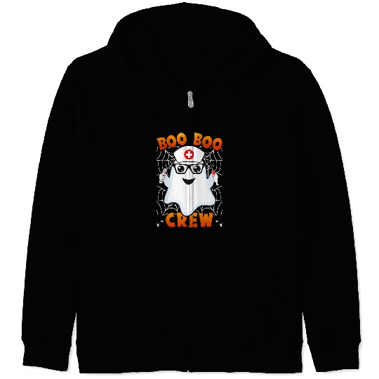 Boo Boo Crew Nursing Halloween Funny Zip Hoodies