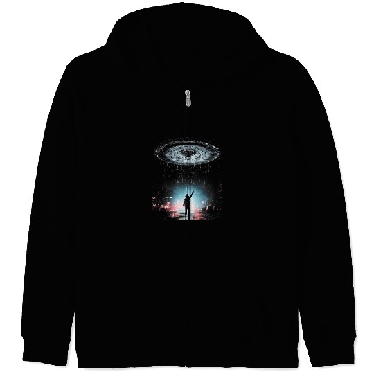 Alien UFO Native American Indian Encounter Graphic Art 12 Zip Hoodies