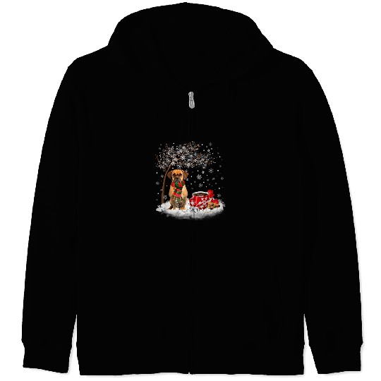 Pug Lover Puggle In The Snow Christmas Winter xmass Tree 158 Pugs Dog Zip Hoodies