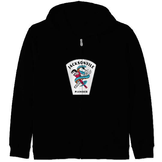 Jacksonville Florida Plumber Fun Plumber Tools Novelty Logo Zip Hoodies