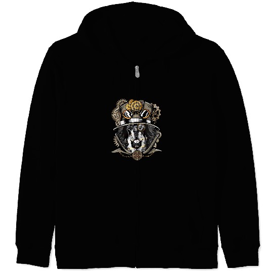 Mastiff Dog Medieval Victorian Gothic Steampunk Zip Hoodies