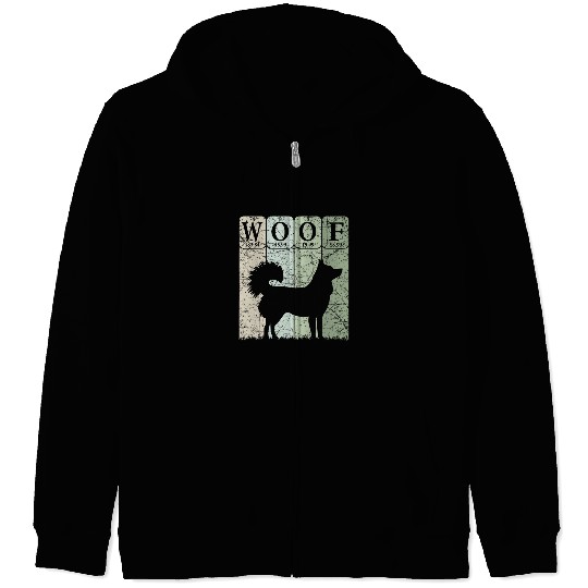 Alaskan Klee Kai Periodic Table Elements Dog Lover Zip Hoodies