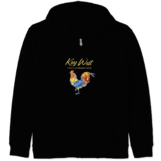 Chicken Lover Key West Florida Chicken Official Unendangered Species Zip Hoodies