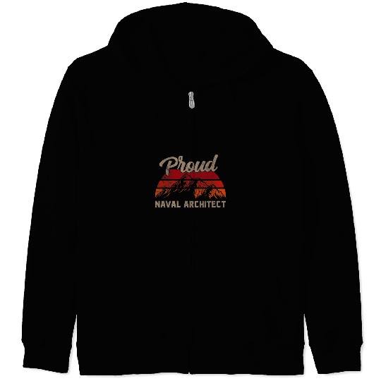 Funny Naval Architect Superhero vintages Men Dad Zip Hoodies