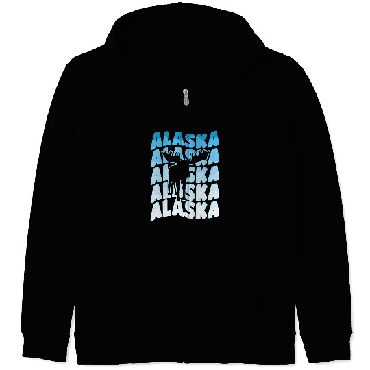 Alaska Souvenir Tourist Vacation Alaskan Territory Men Women 1 Zip Hoodies
