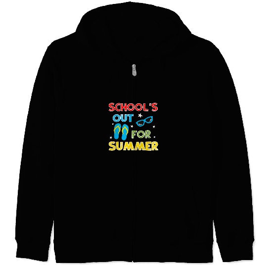Schools Out For Summer Teacher Summer 3 Zip Hoodies