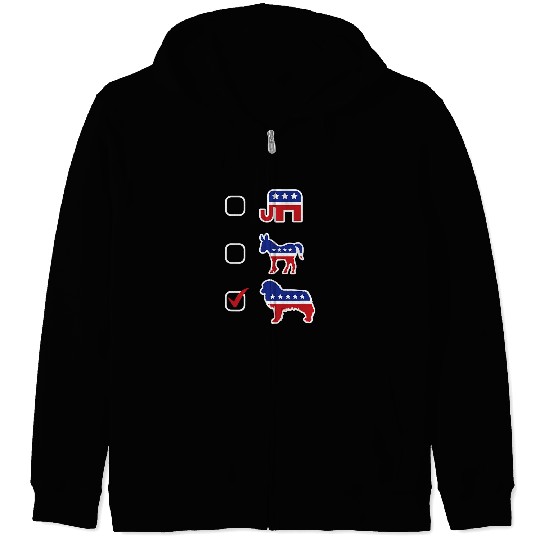 Australian Shepherd US Election Vote For Aussie Shepherd Zip Hoodies