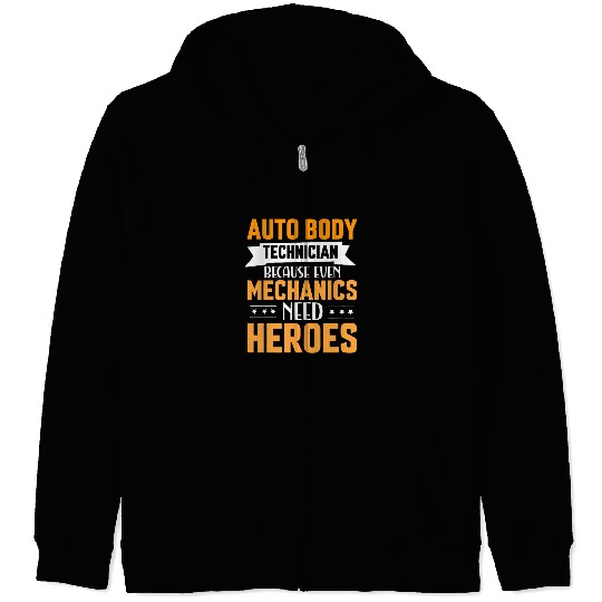 Auto Body Technician Mechanics Painter Automotive Graphic Zip Hoodies