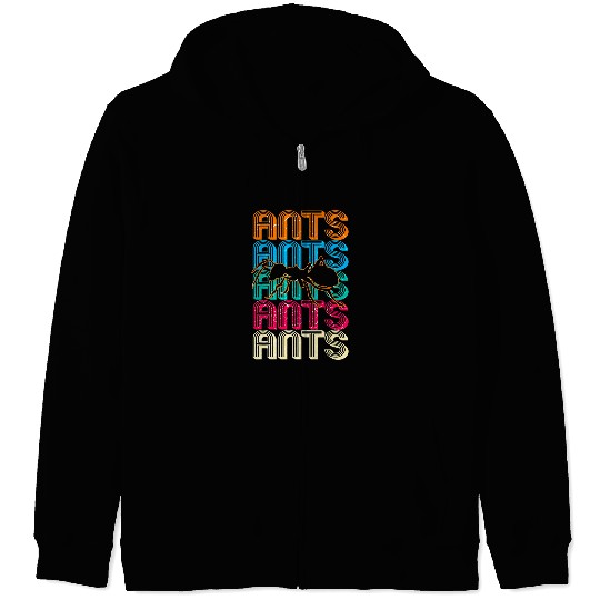 Ants Insect Animal Retro Colorful Zip Hoodies