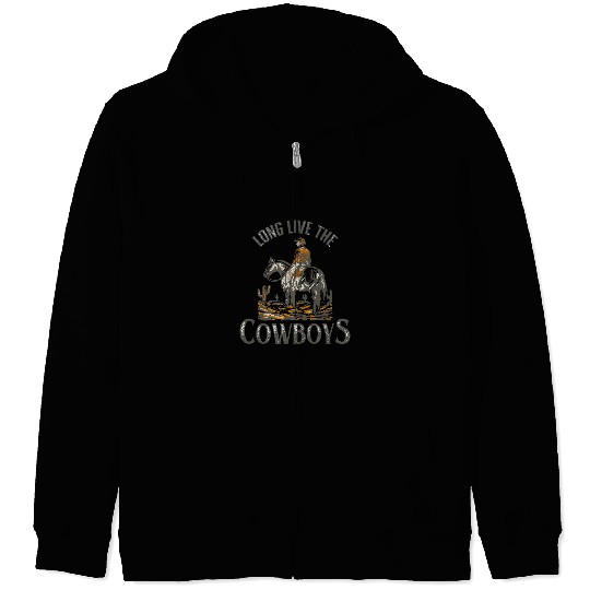 Long Live Horse Western Country Cowboys Zip Hoodies