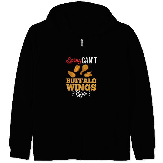 Buffalo Wings Fried Chicken Hot Wing Sauce 24 Zip Hoodies