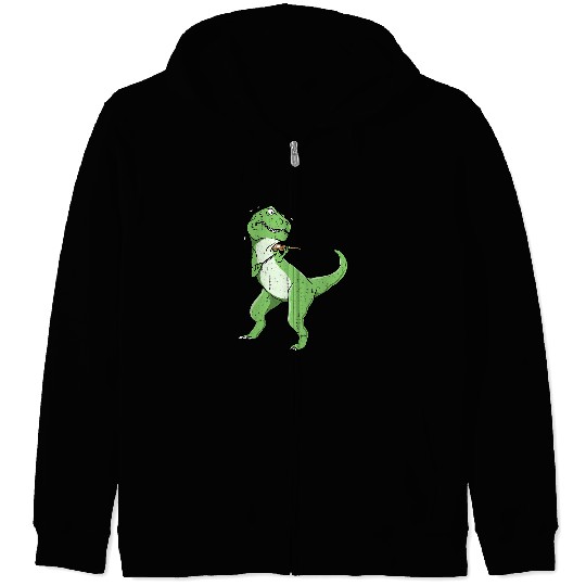 Funny Violin Lover TRex Playing Violin Funny Violinist vintages 6 Zip Hoodies