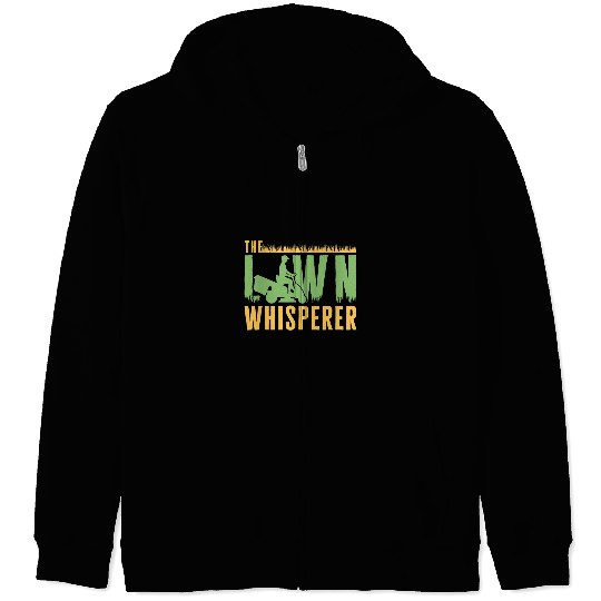 Funny Lawn Mowing The Lawn Whisperer Gardener Zip Hoodies