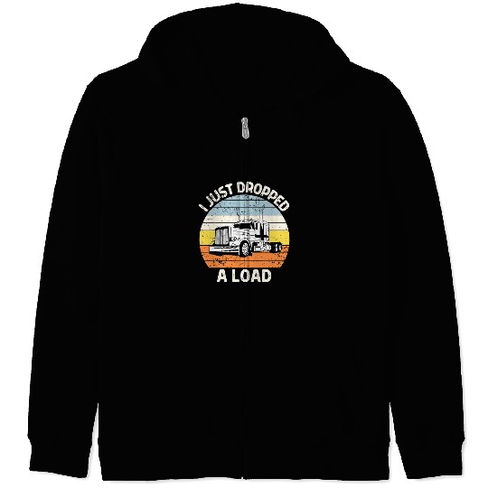 Funny Trucker Big Rig Semi Trailer Truck Driver Humor Zip Hoodies