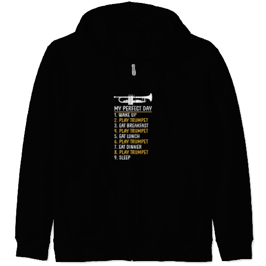Funny Trumpet Trumpeter Music Band Trumpet 1 Zip Hoodies