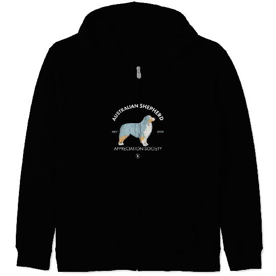 Australian Shepherd Appreciation Society Cute Dog Zip Hoodies