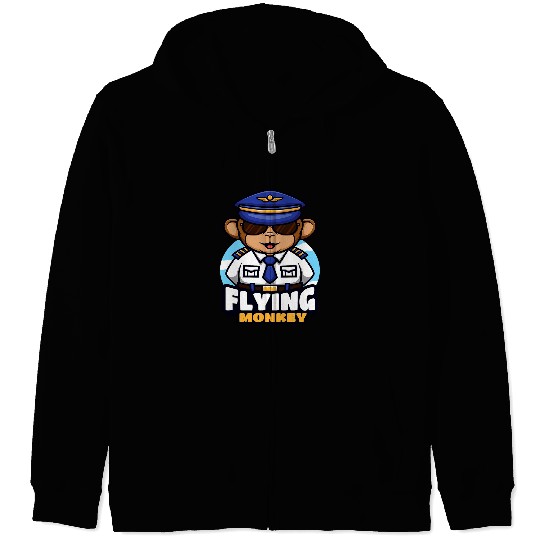 Flying Monkey Pilot Zip Hoodies