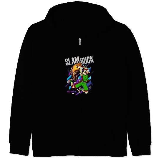 Funny Basketball Duck Gift Basketball Lover Flite Boi Basketball Slam Duck Zip Hoodies