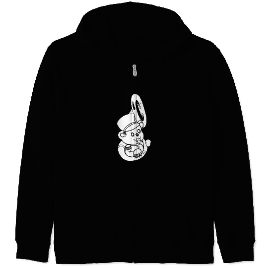 Funny Tuba Koalas Marching Band Koala Bear Musician Tubist Tuba Zip Hoodies